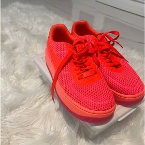 Nike Air Force 1 Low Upstep Breathe Women 7 Pink Total Crimson